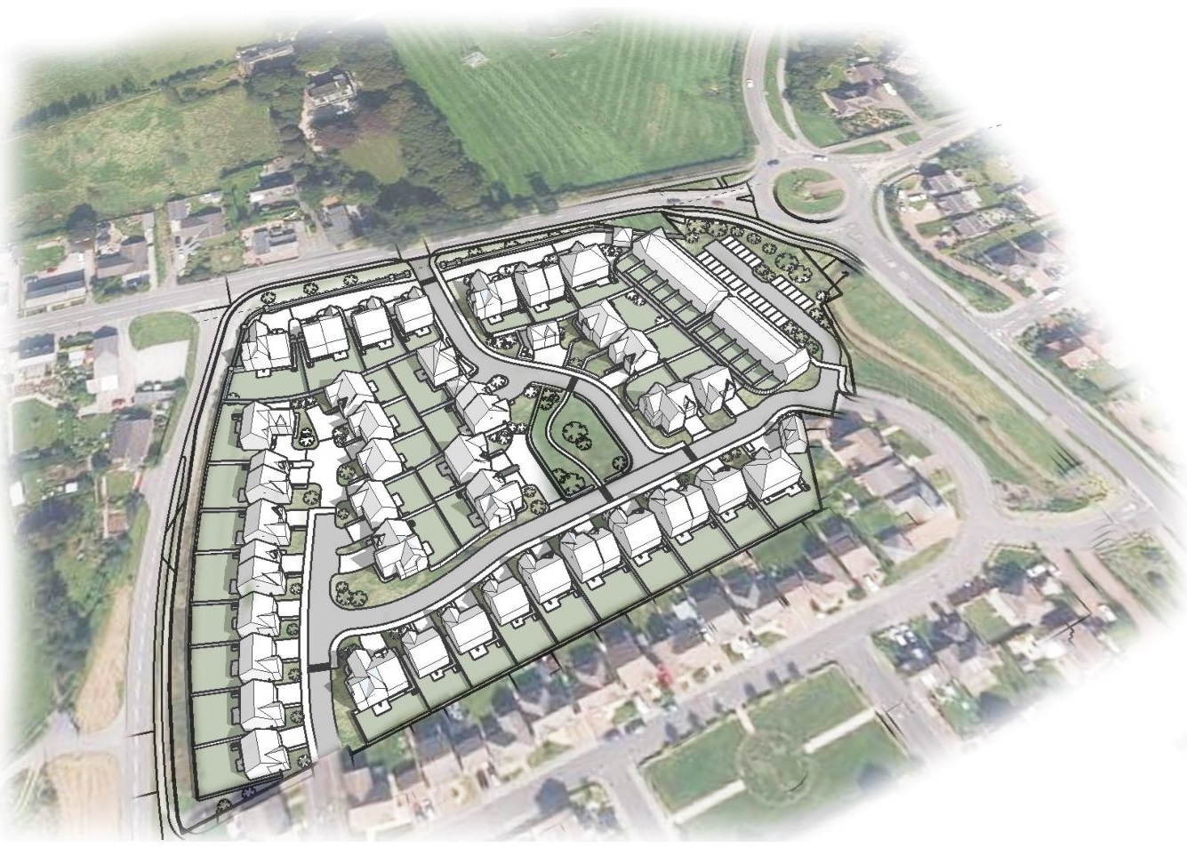 Cala Lodges Plans For 50 Homes At New Westhill Site Scottish Housing News   Image 04   Aerial View 